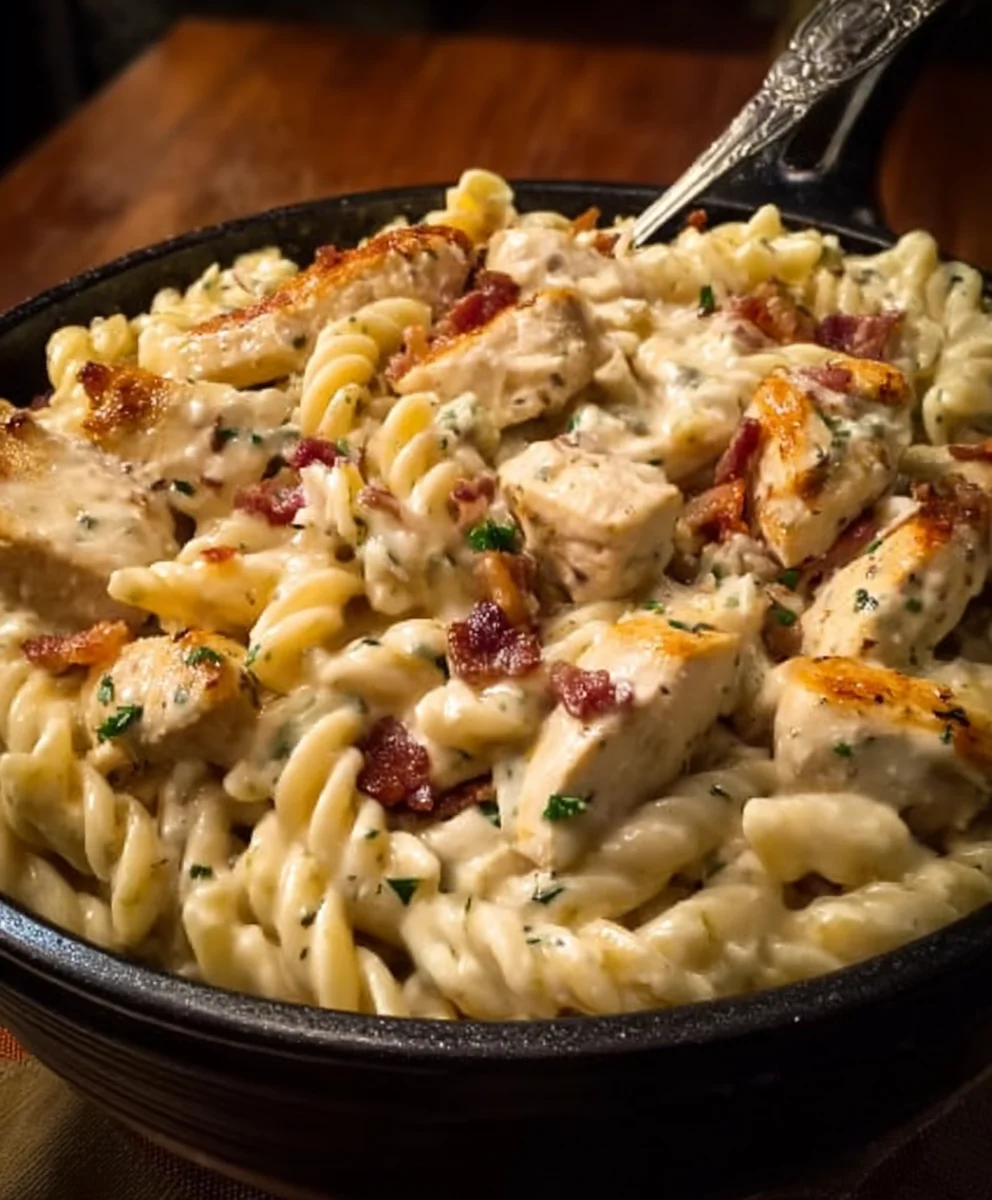 Chicken Beef Beef Bacon Ranch Pasta-Hearty Meal