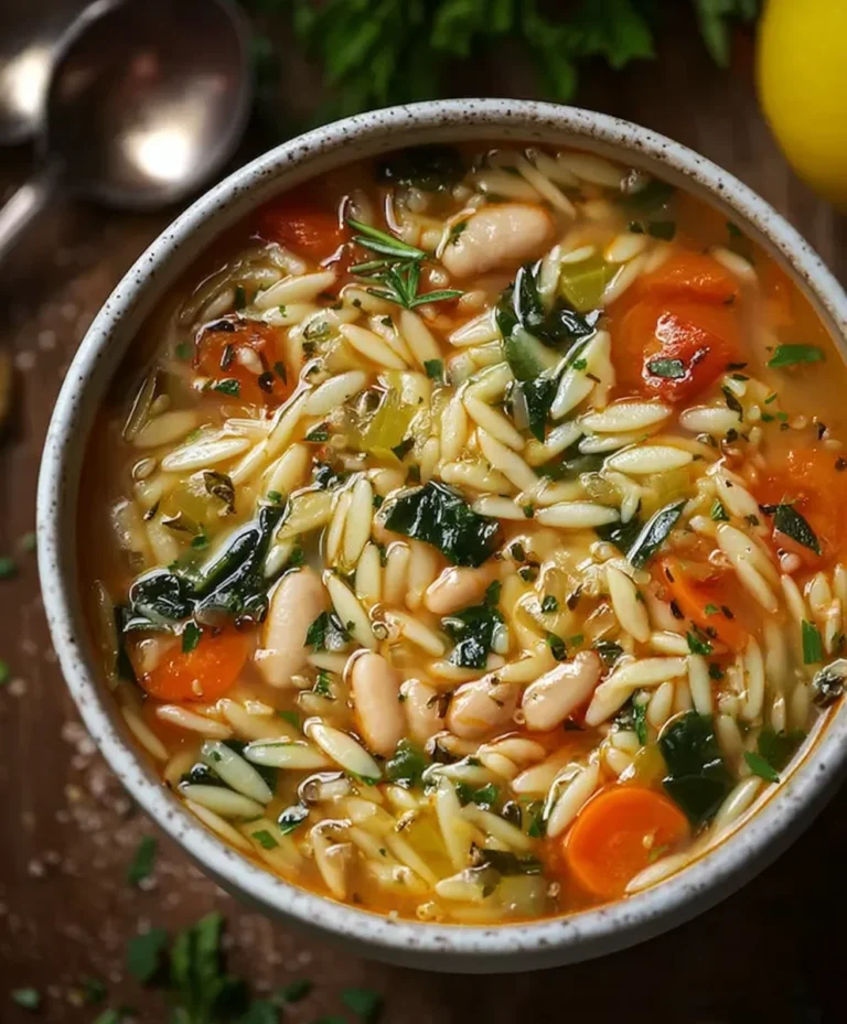 Zesty Lemon White Bean Orzo Soup – Easy Hearty Meal