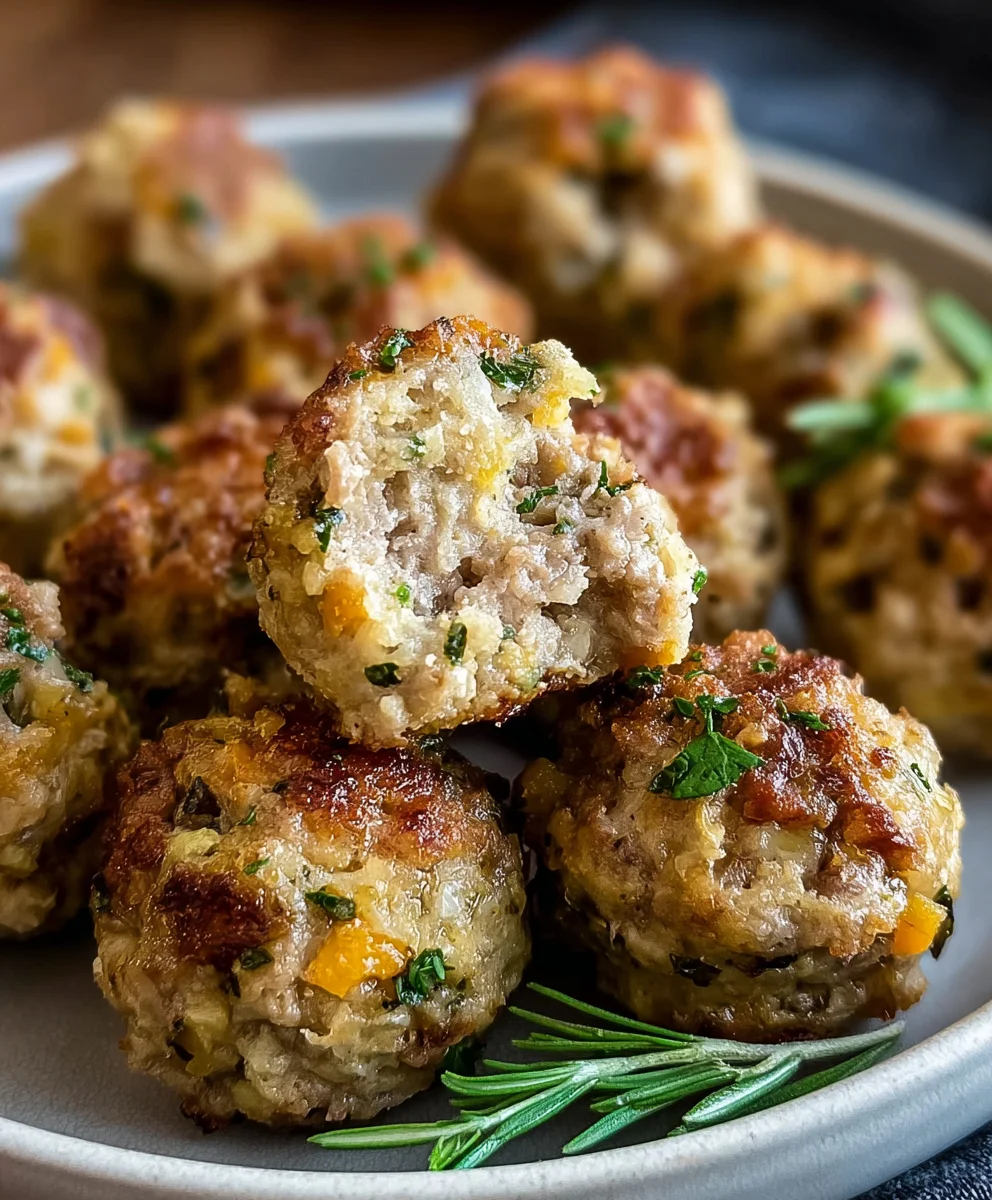 Sausage Stuffing Balls-Easy Appetizer Recipe