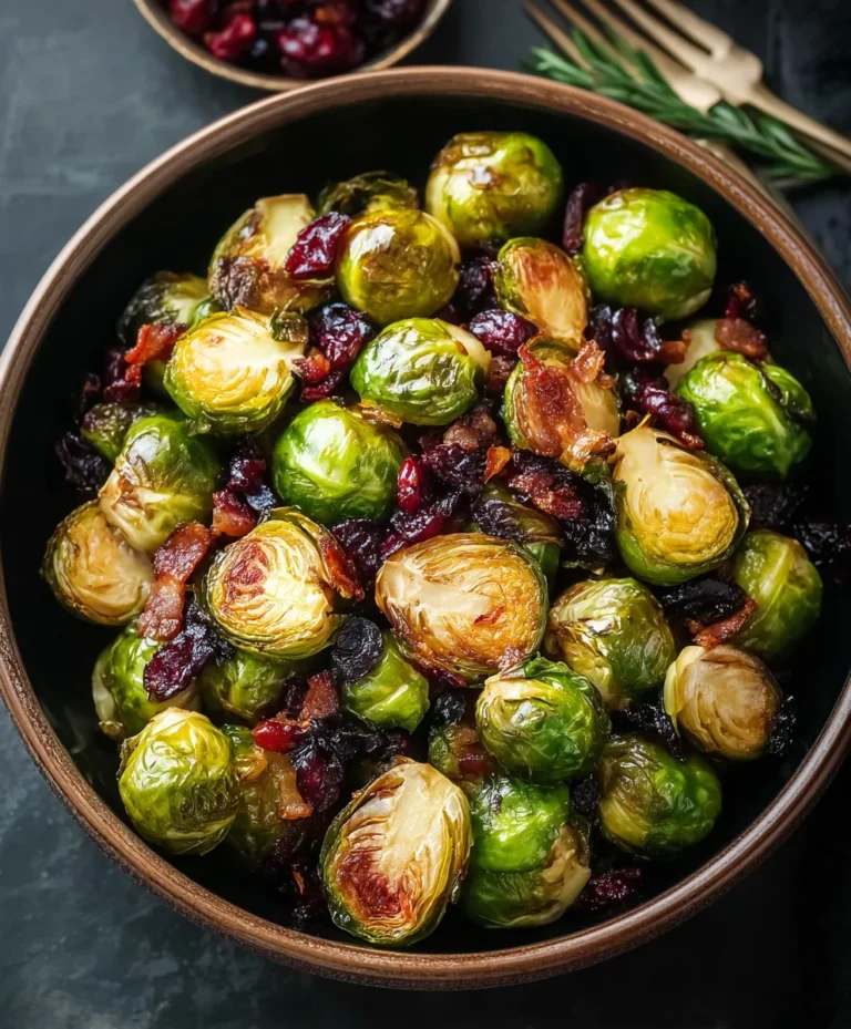 Brussels Sprouts with Cranberries – Easy Side Dish