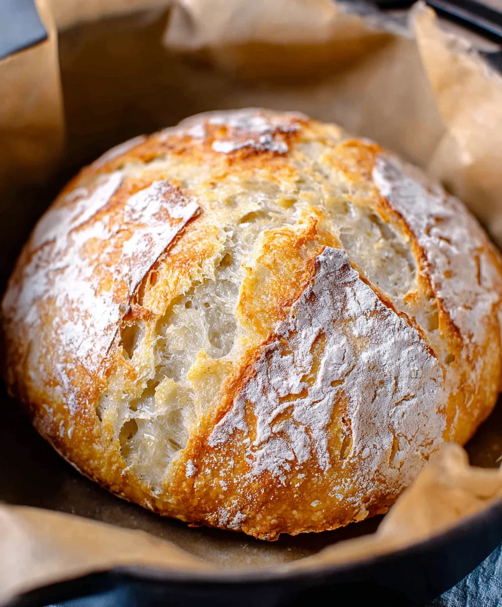 Easy Dutch Oven No Knead Crusty Bread Recipe