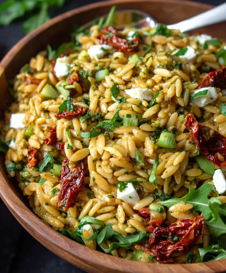 Sun-Dried Tomato Orzo Pesto Salad – Quick & Flavorful