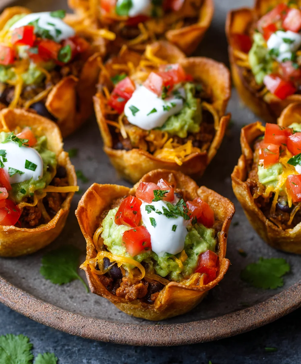 Easy Beef Taco Cups- Quick & Delicious Recipe