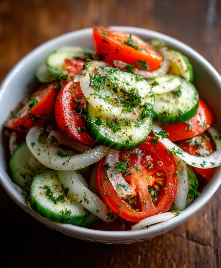 Mediterranean Salad – Fresh Cucumber Tomato Onion