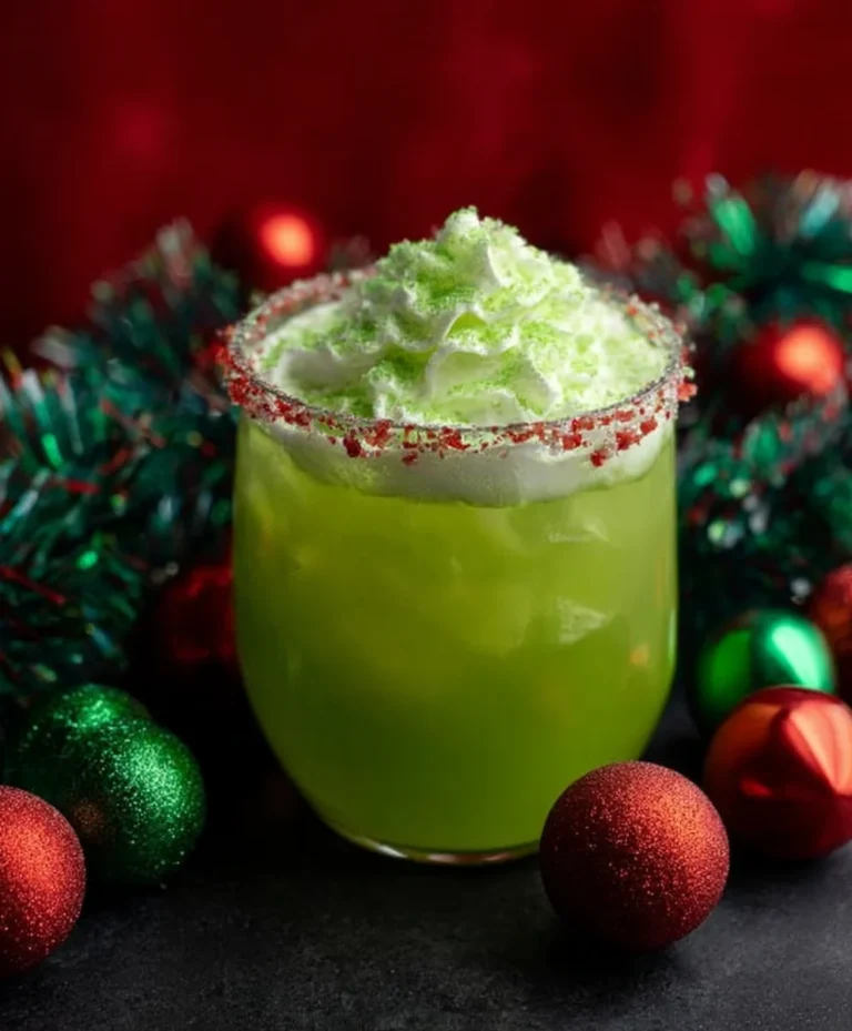 Festive Grinch Non-Non-Non-Alcoholic Alternativeic Cocktail Recipe-Holiday Fun