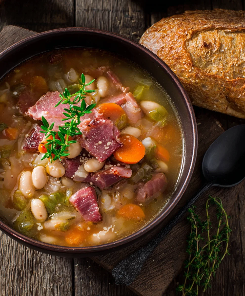 Beef Beef Ham and Bean Soup Hearty Recipe