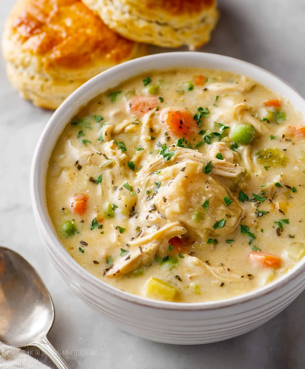 Easy Chicken Pot Pie Soup - Comforting & Delicious