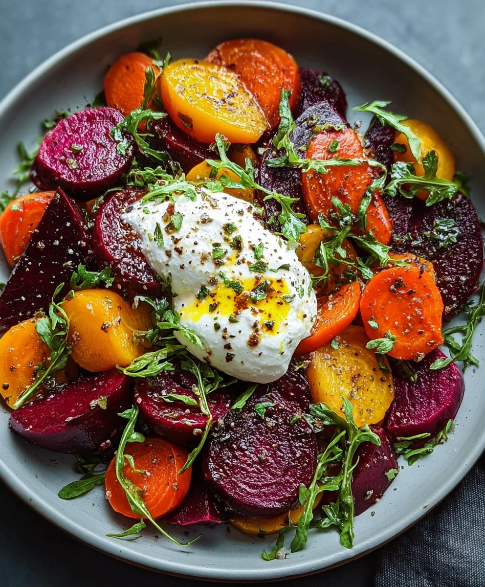 Roasted Beet Carrot Salad Burrata - Easy Recipe