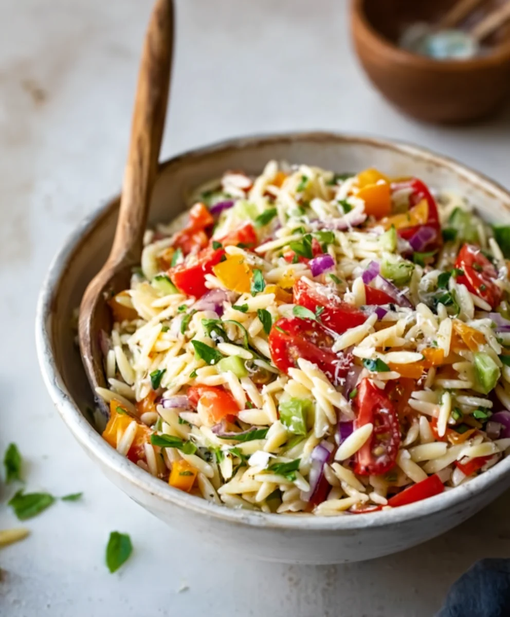 Colorful Rainbow Orzo Salad Recipe - Fresh & Easy