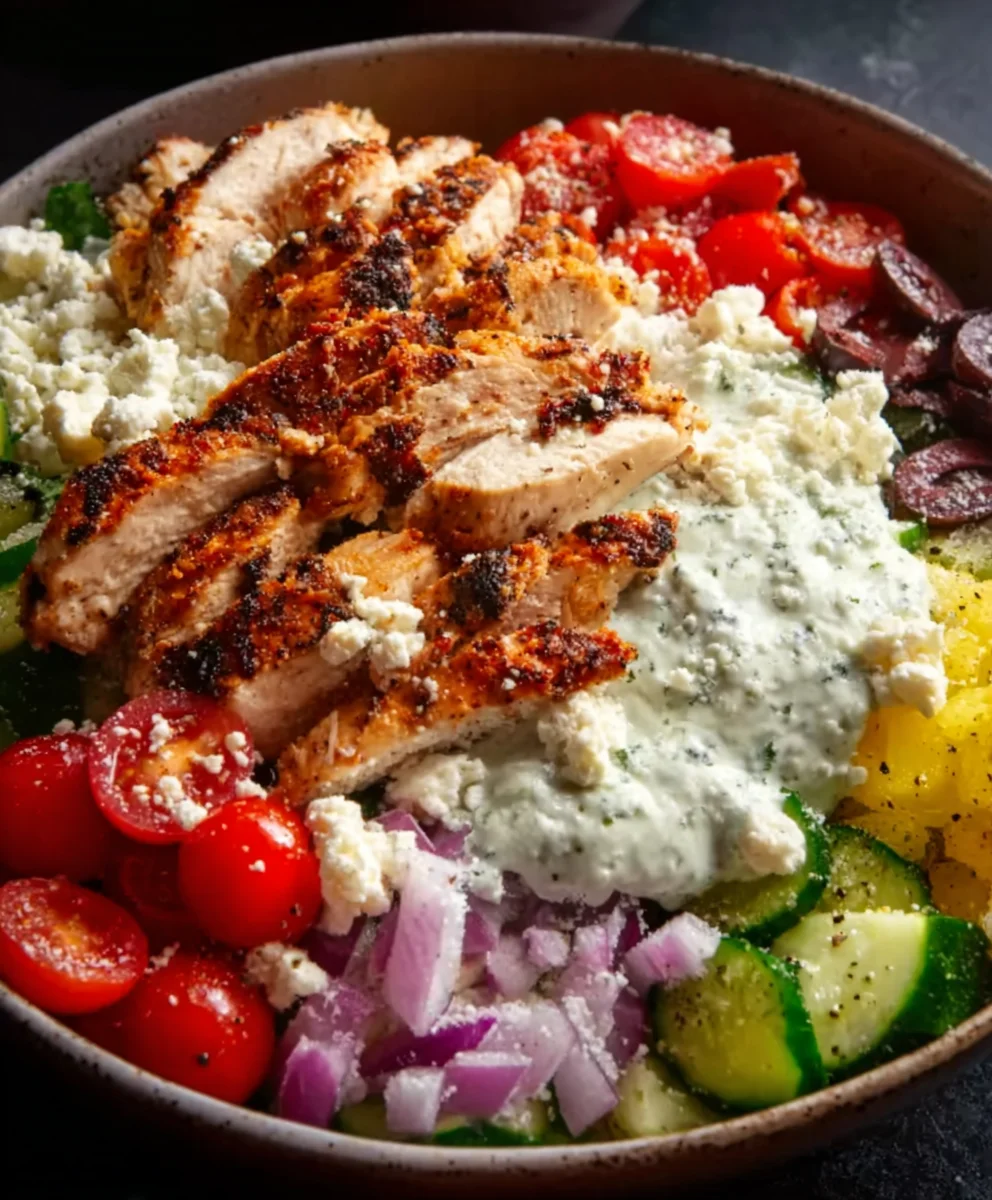 Easy Greek Chicken Bowls- Quick Healthy Meal