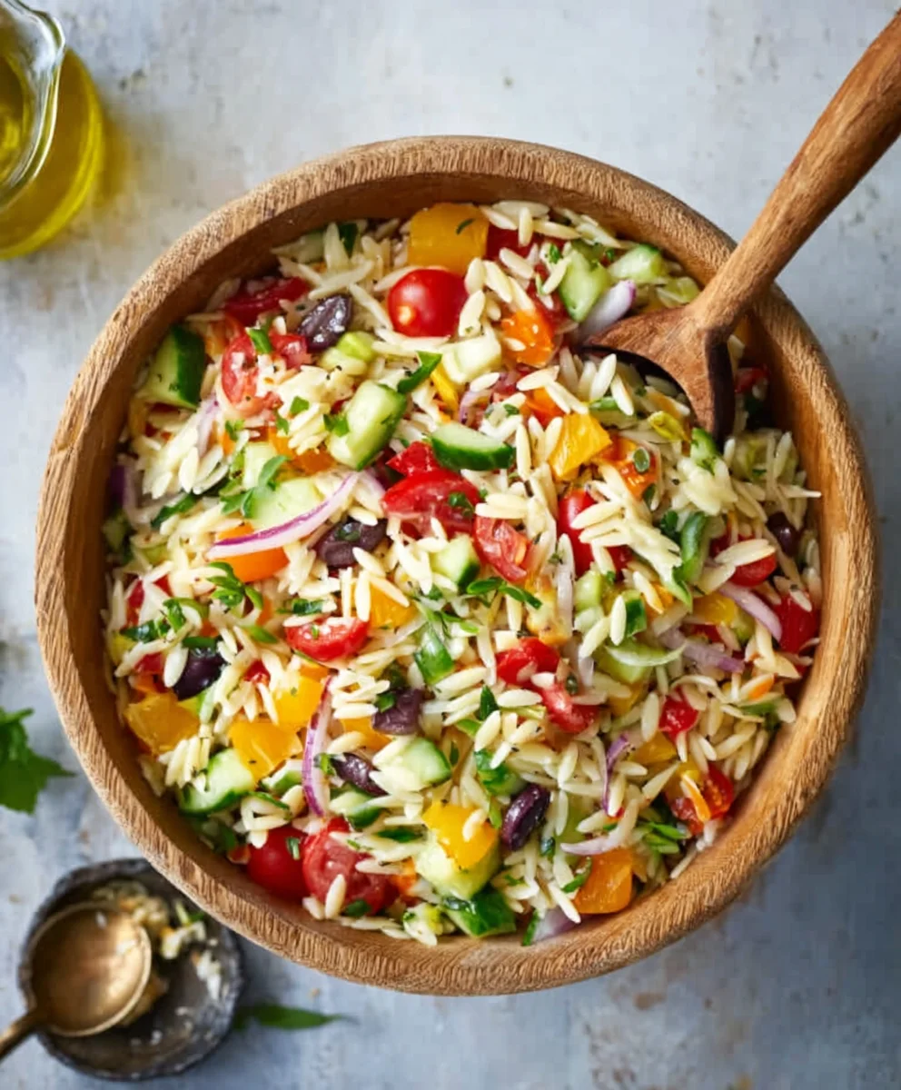 Colorful Rainbow Orzo Salad Recipe - Fresh & Easy