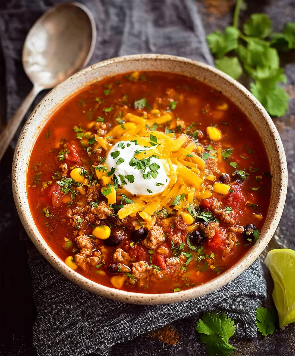 Easy Taco Soup Recipe - Flavorful & Quick Meal