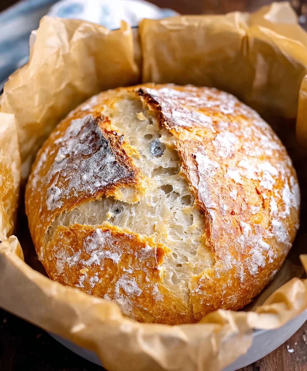 Easy Dutch Oven No Knead Crusty Bread Recipe