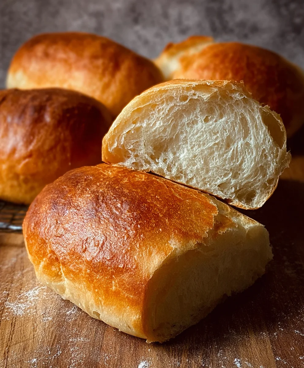 Easy No Knead Sandwich Rolls - Hour Dough