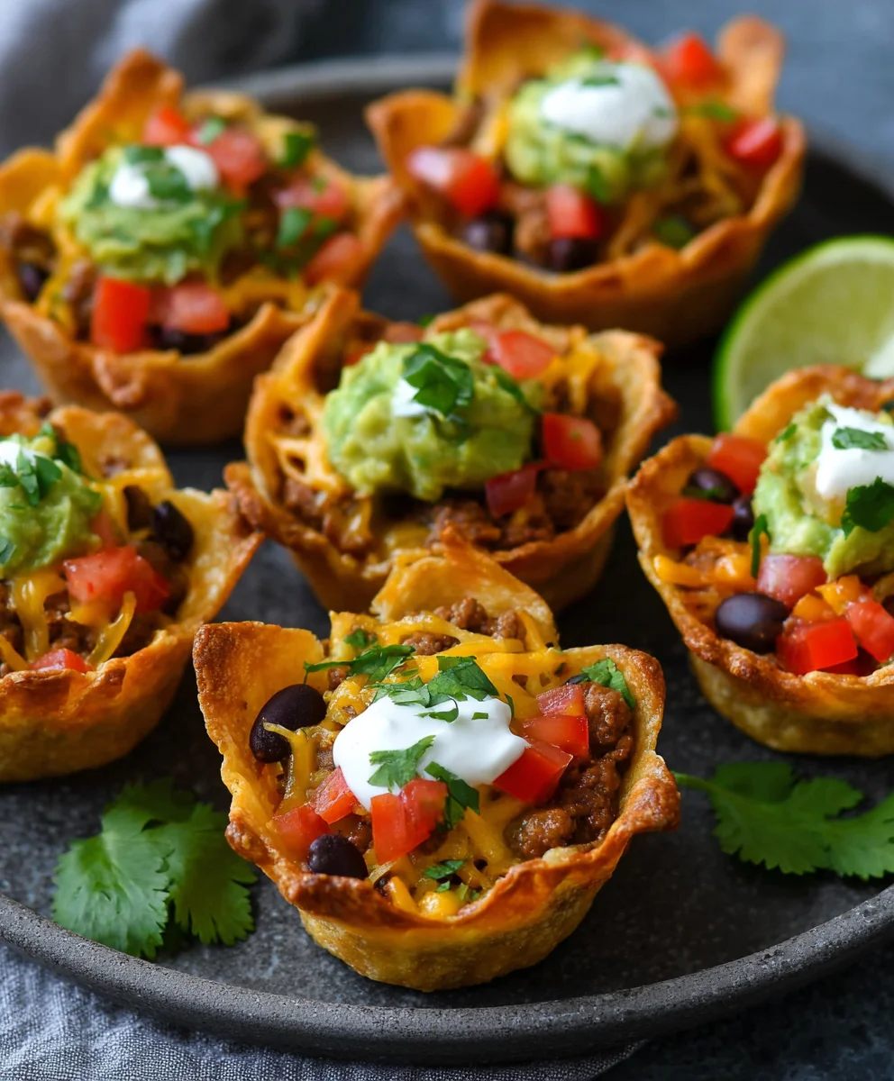 Easy Beef Taco Cups- Quick & Delicious Recipe