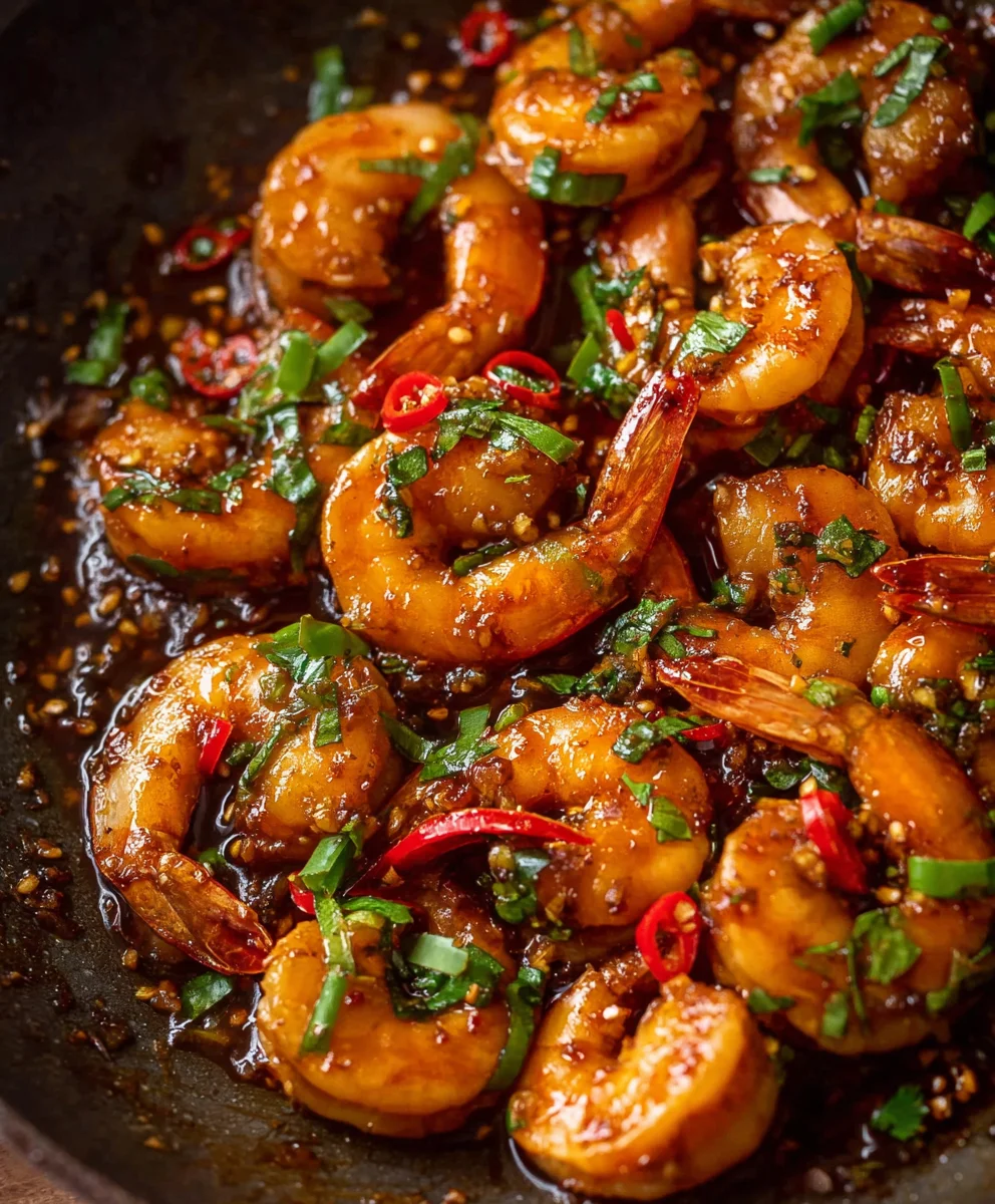 Asian Chilli Garlic Prawns - Quick & Easy Recipe