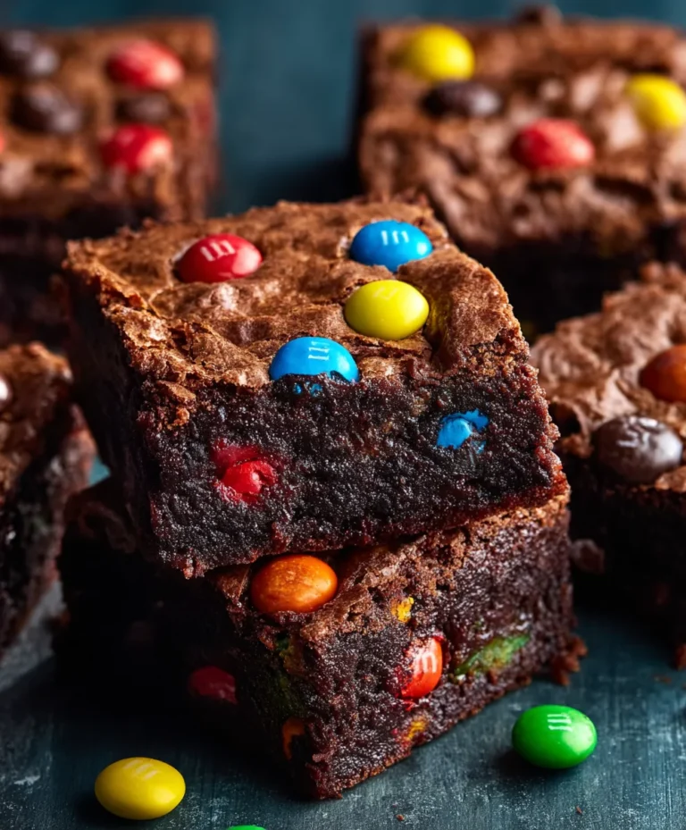 Easy Chocolate M&M Brownies-Quick & Delicious Treat
