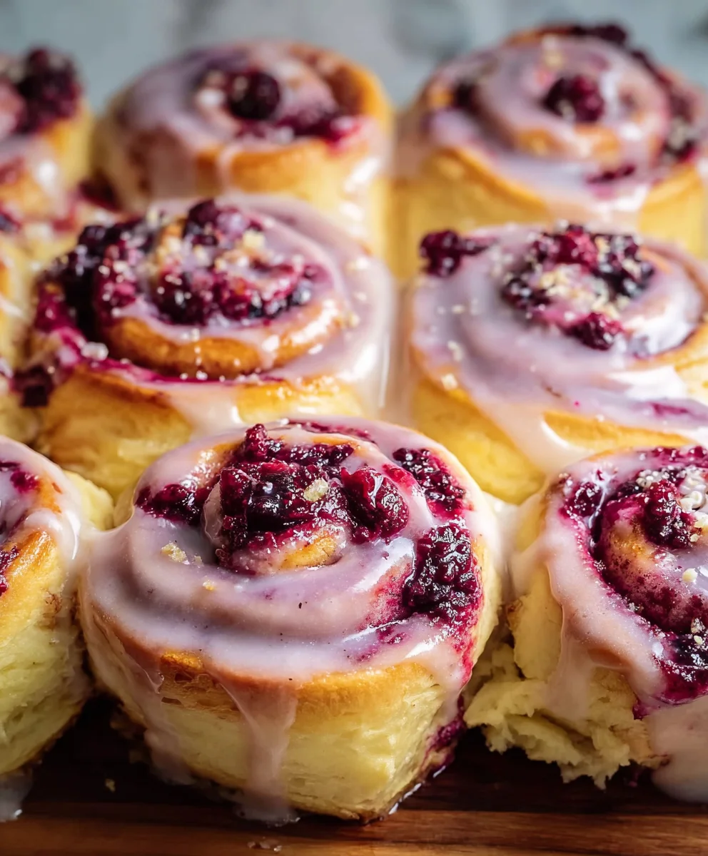 Blackberry Raspberry Sweet Rolls - Soft Gooey Delight