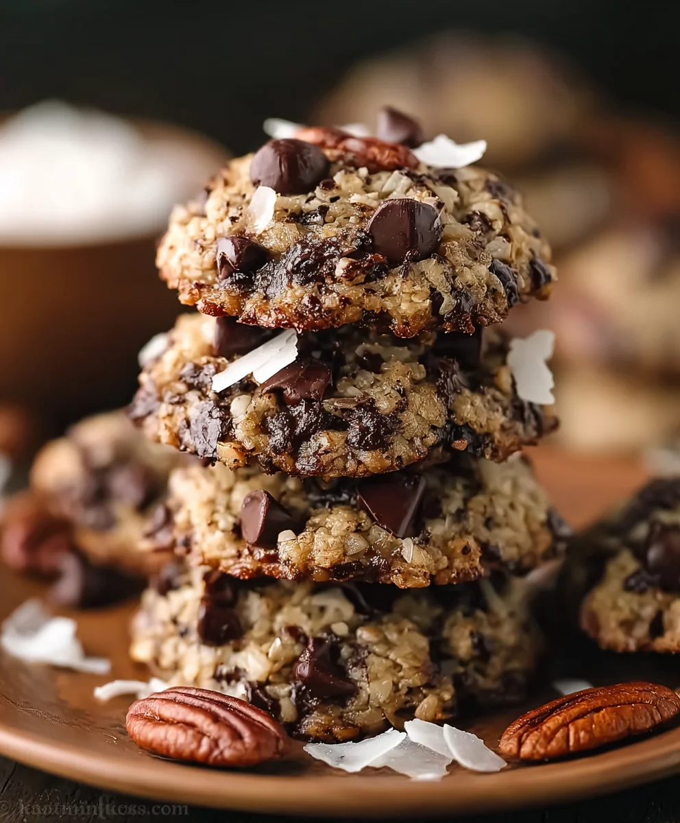 Decadent Chocolate Pecan Coconut Cookies - Easy Recipe