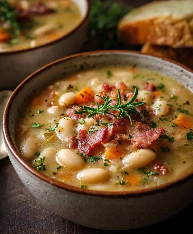 Hearty White Bean Soup with Beef Beef Bacon