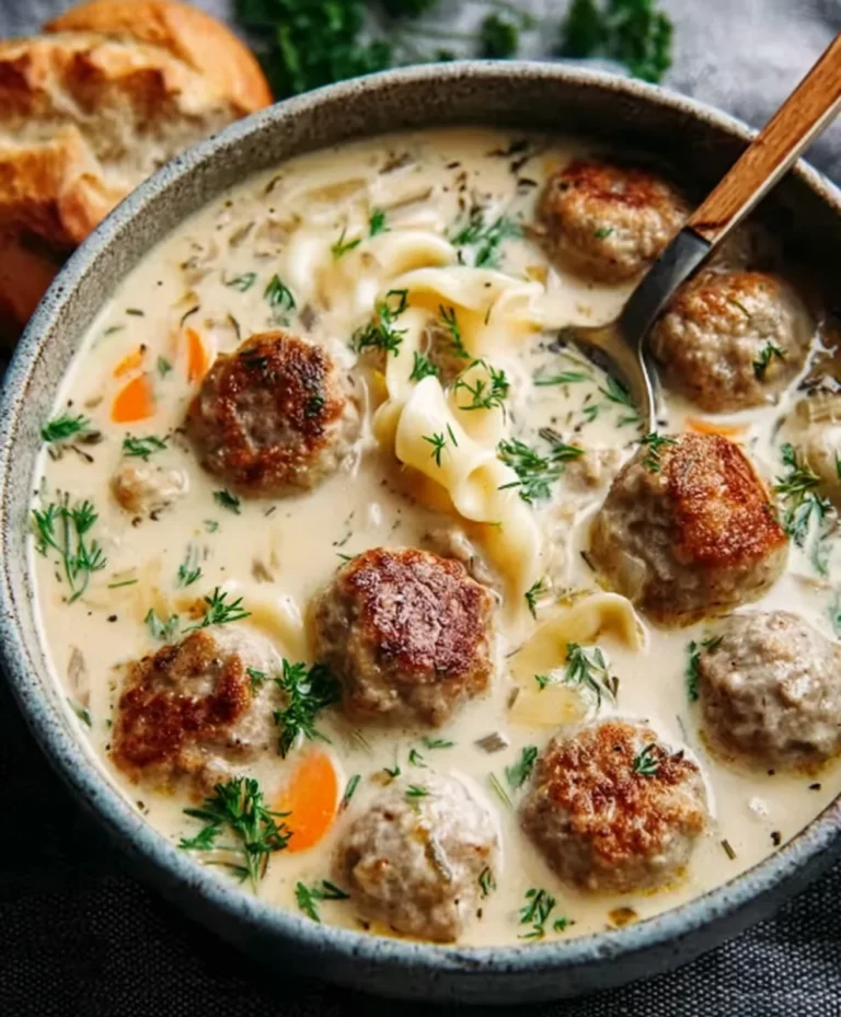 Cozy Swedish Meatball Soup – Hearty Beef Recipe