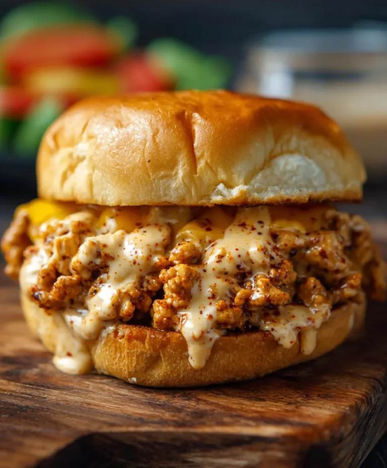 Cajun Chicken Sloppy Joes with Creamy Cheese