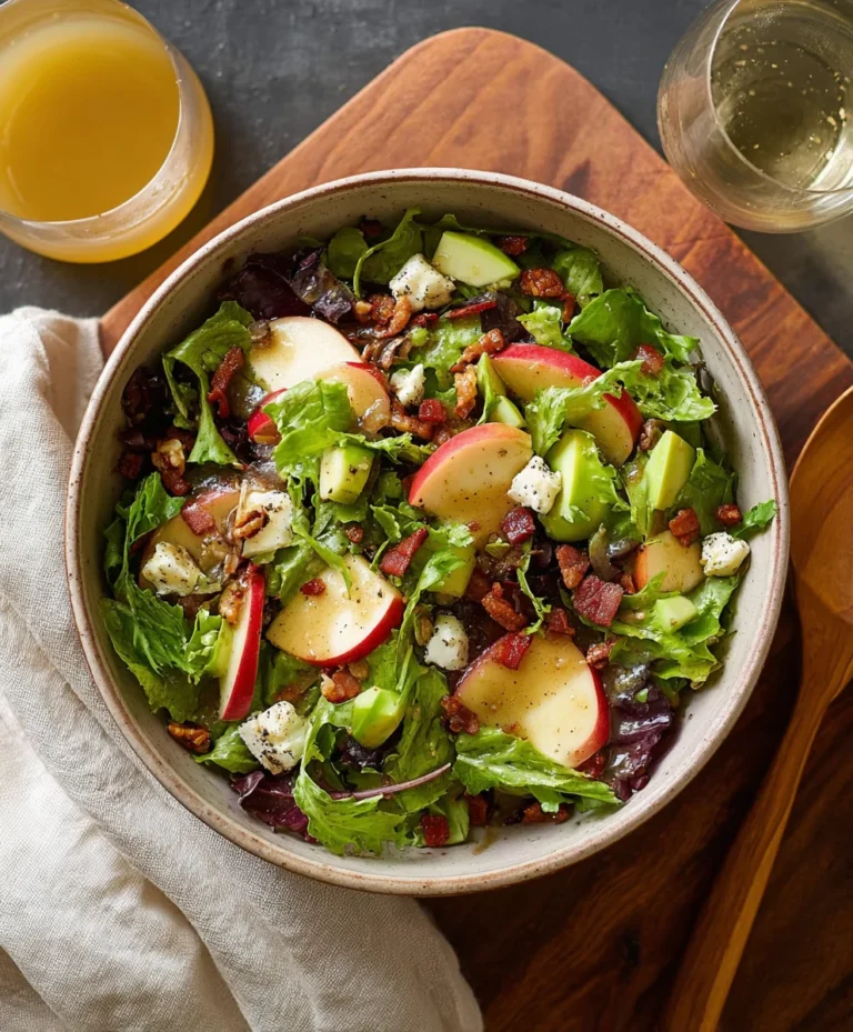 Autumn Apple Cider Salad with Vinaigrette Delight
