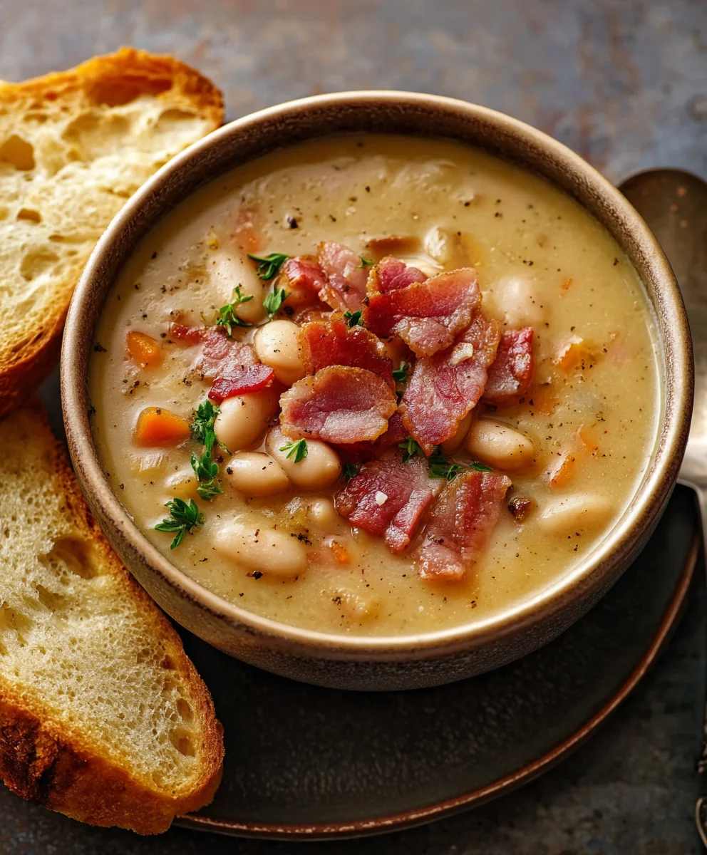 Hearty White Bean Soup with Beef Beef Bacon