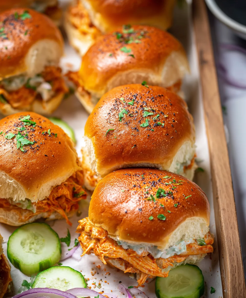 Spicy Buffalo Chicken Sliders-Easy Flavor Burst