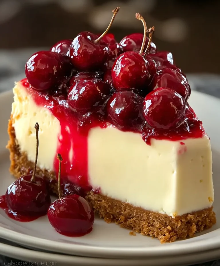 Creamy Cherry Cheesecake Recipe – Perfect Dessert