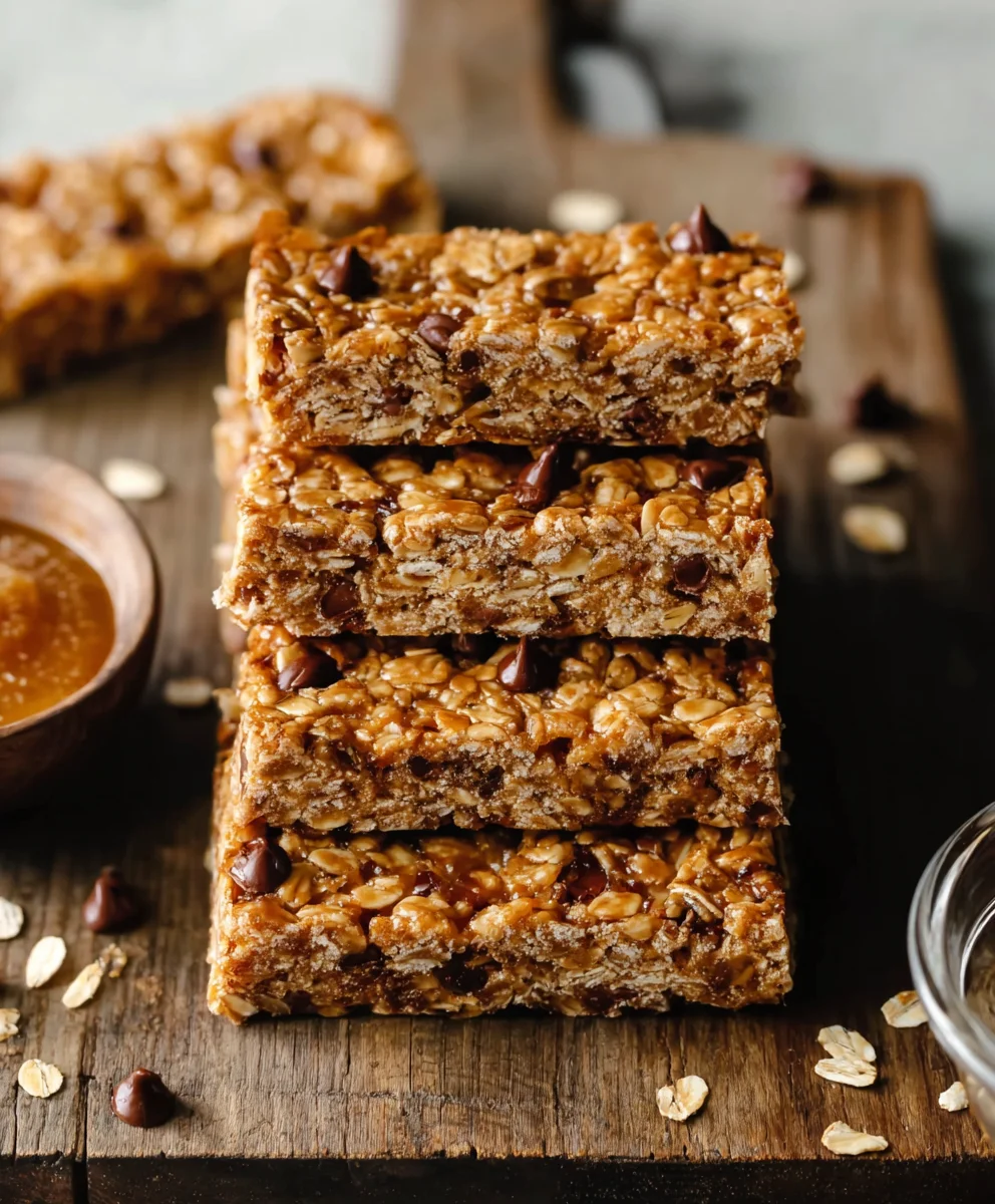 Soft-Baked Peanut Butter Granola Bars-Easy Recipe