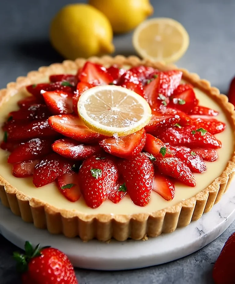 Sweet Strawberry Lemon Tart Recipe
