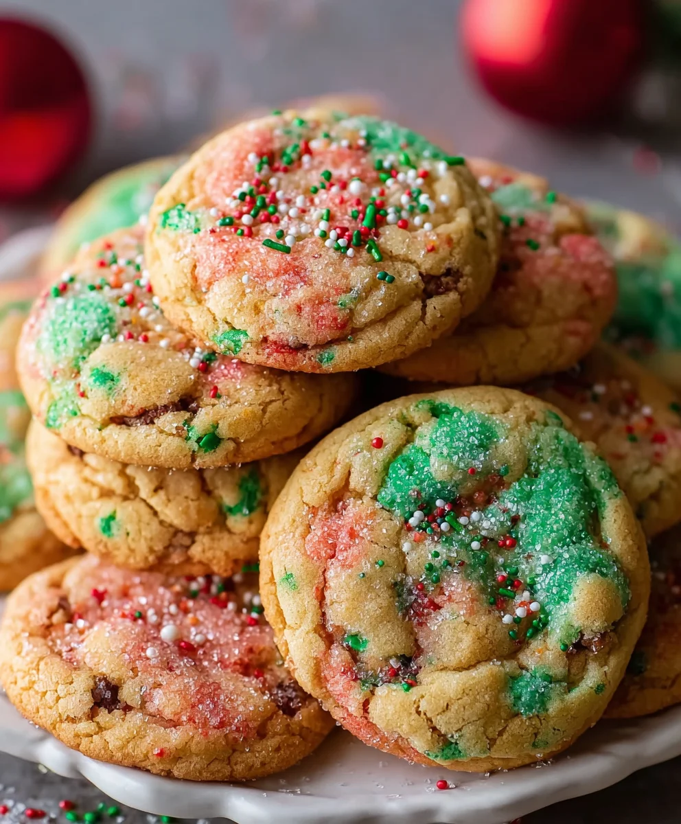 Christmas Sprinkle Pudding Cookies - Festive Fun