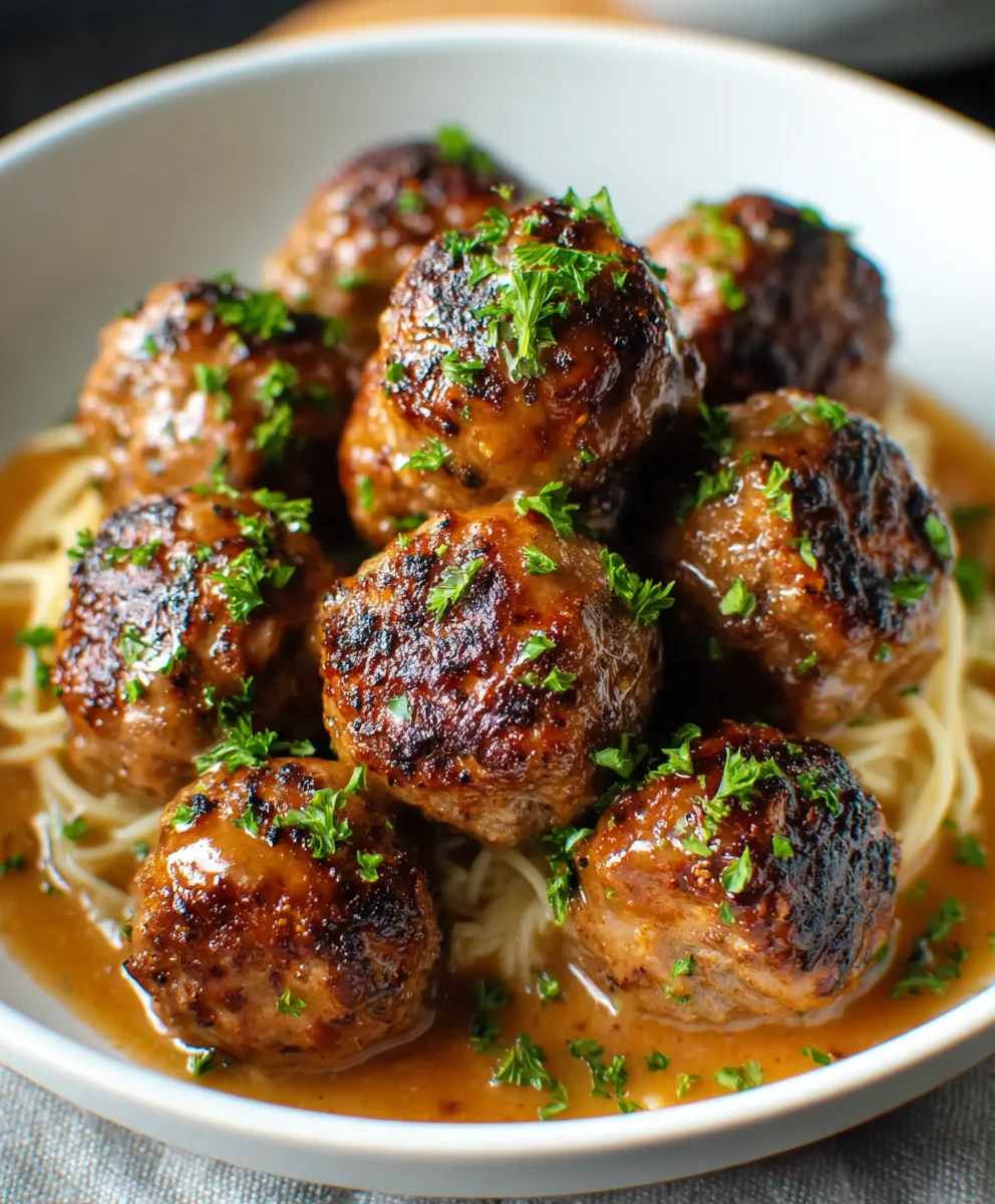 Beef and Apple Meatballs - Sweet Savory Dinner