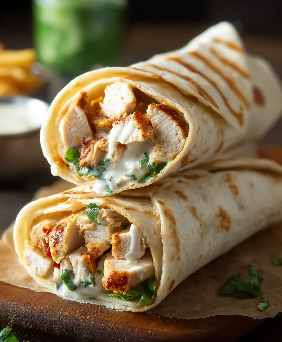 Easy Chicken Ranch Wraps- Quick Lunch Idea