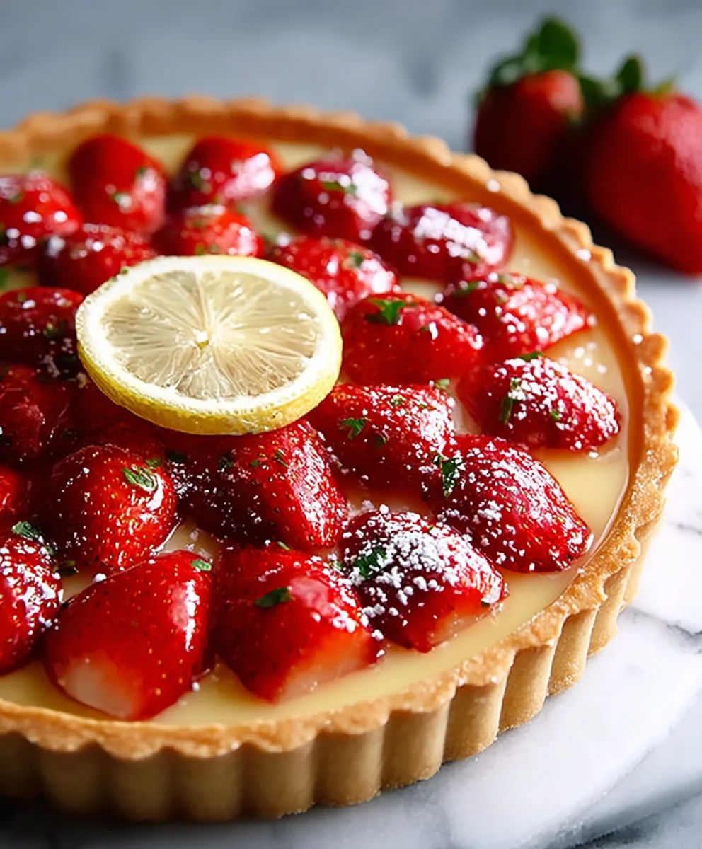 Sweet Strawberry Lemon Tart Recipe