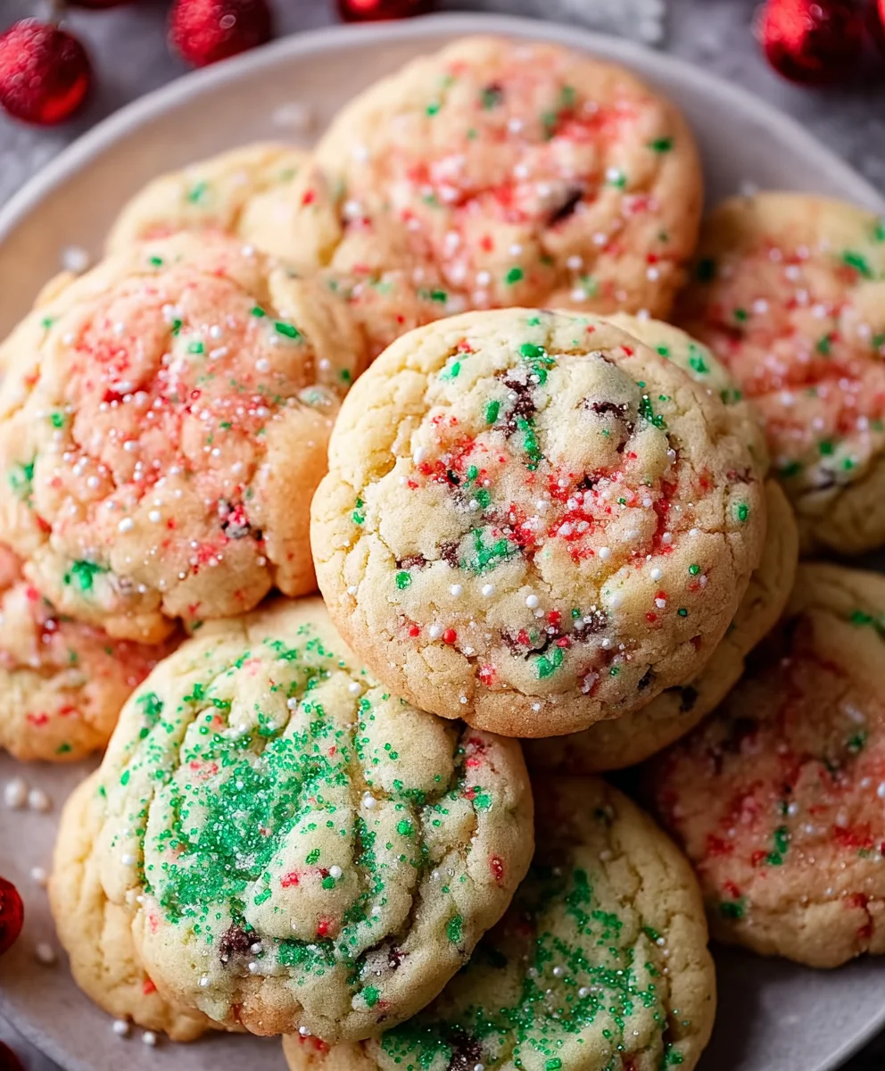 Christmas Sprinkle Pudding Cookies - Festive Fun