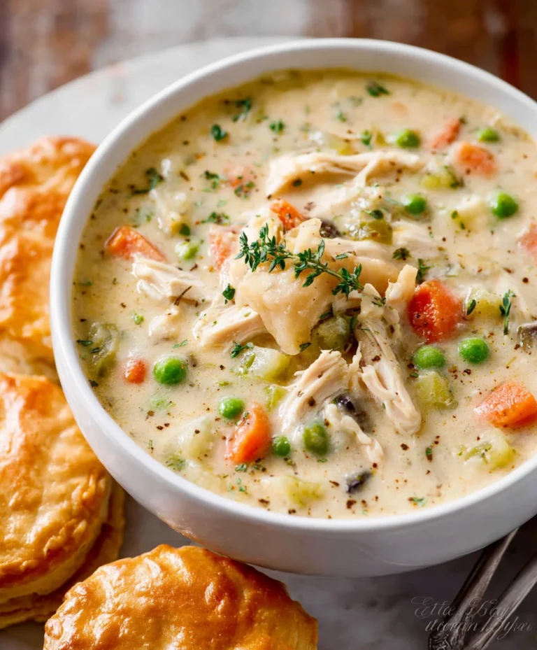 Easy Chicken Pot Pie Soup – Comforting & Delicious