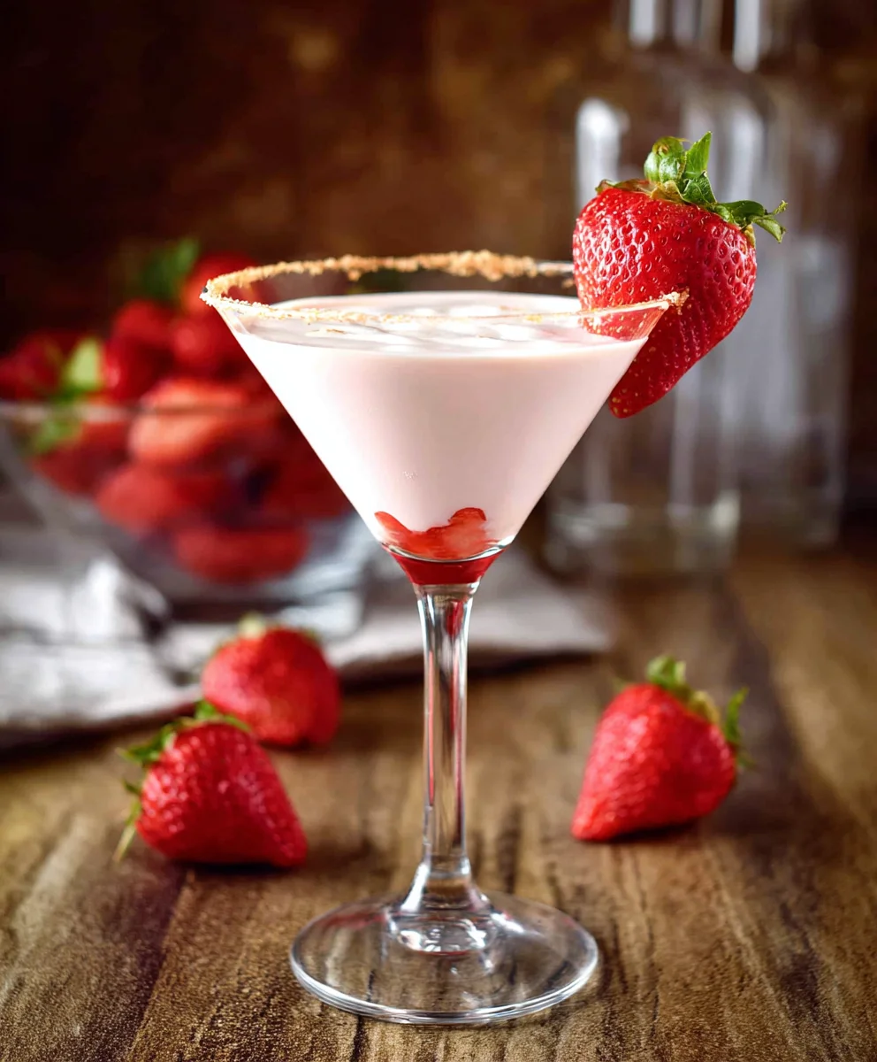 Strawberry Shortcake Cocktail-Dessert Delight