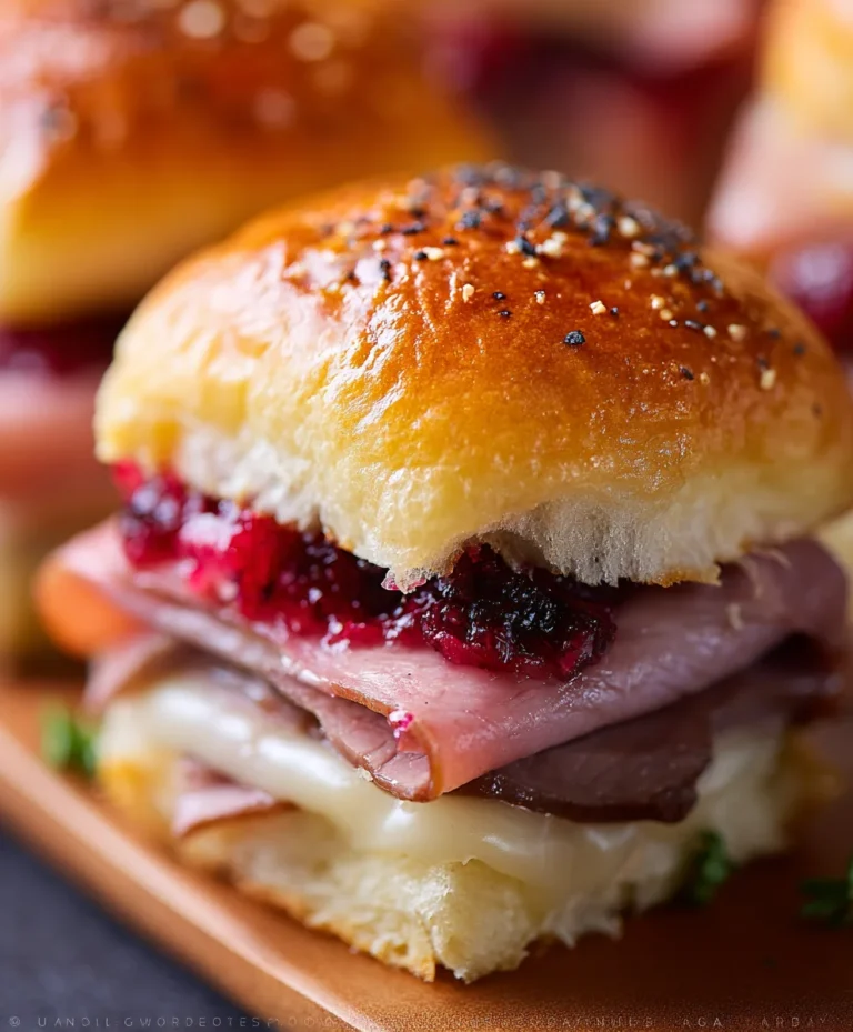 Beef Beef Ham Cranberry Sliders Festive Flavor Explosion