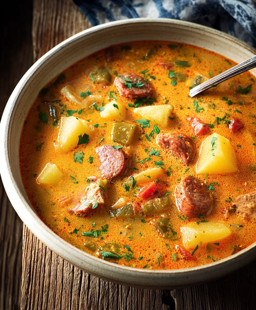 Hearty Beef Beef Chorizo Spanish Potato Soup