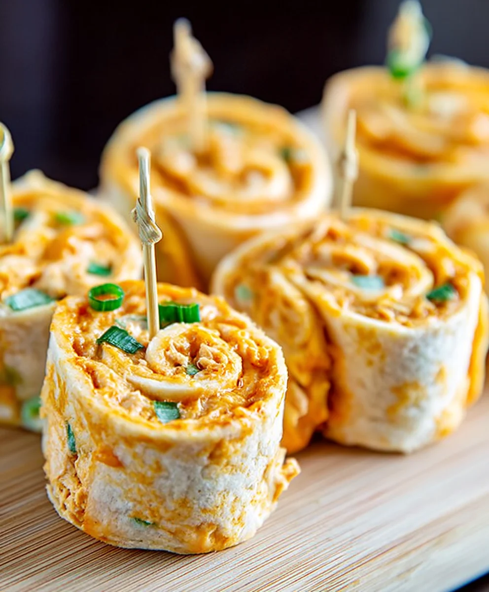 Spicy Buffalo Chicken Tortilla Pinwheels- Easy Appetizer