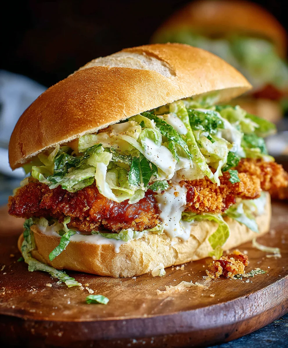Crispy Chicken Caesar Sandwich - Easy & Delicious