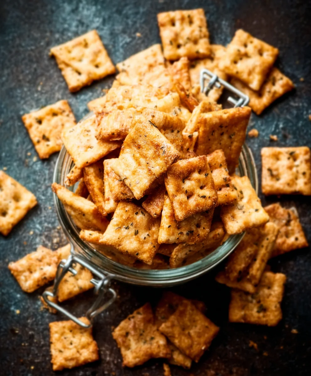 Crispy Sourdough Cheese Crackers-Easy Homemade Recipe
