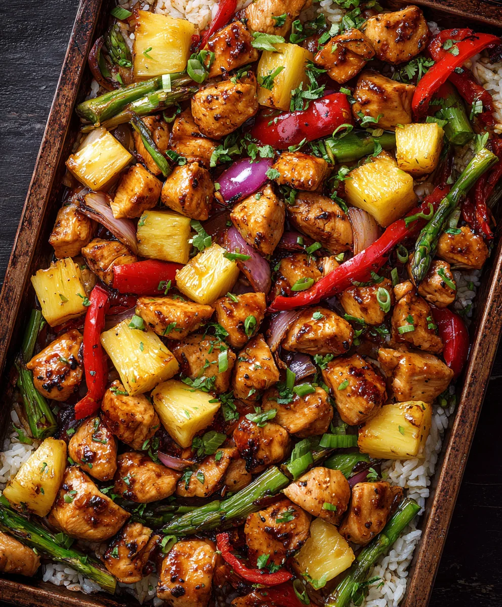 Easy Hawaiian Chicken Sheet Pan Dinner - Flavorful & Quick