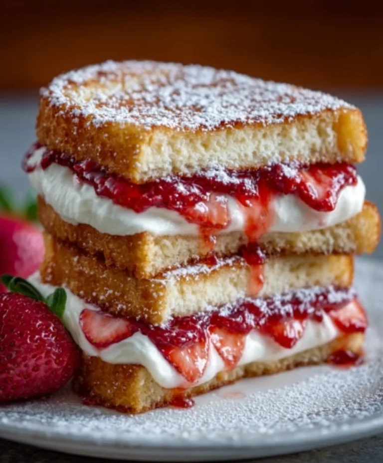 Fried Strawberry Cheesecake Sandwiches-Sweet Treat