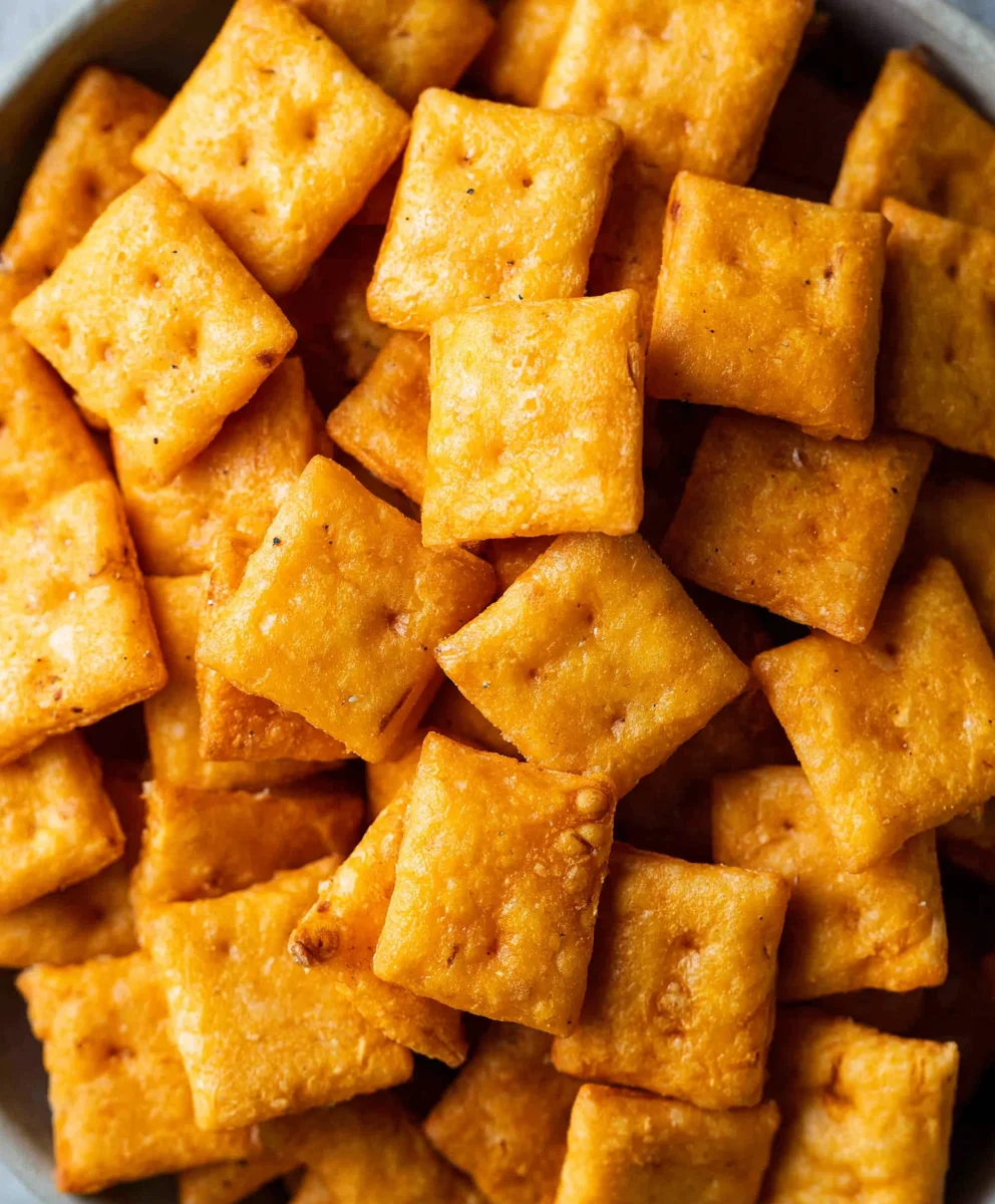 Homemade Cheez-Its- Easy Baked Cheese Crackers