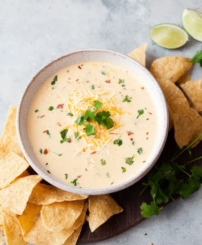 Easy Crockpot White Queso Dip Recipe – Creamy & Cheesy
