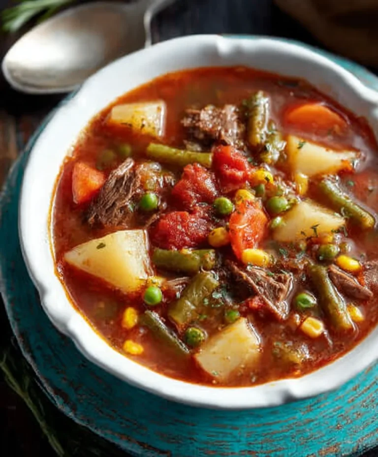 Old-Fashioned Vegetable Beef Soup Classic Recipe