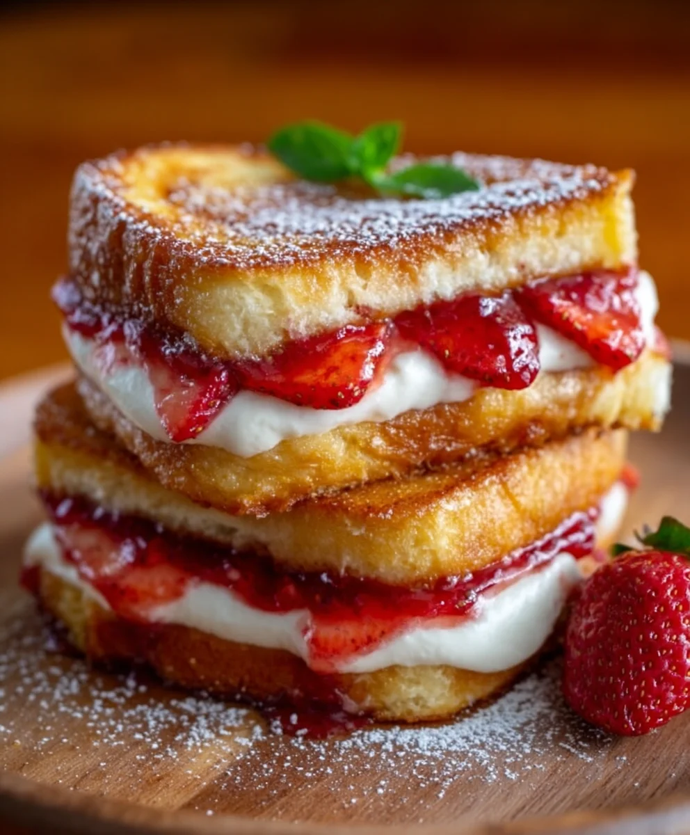 Fried Strawberry Cheesecake Sandwiches-Sweet Treat